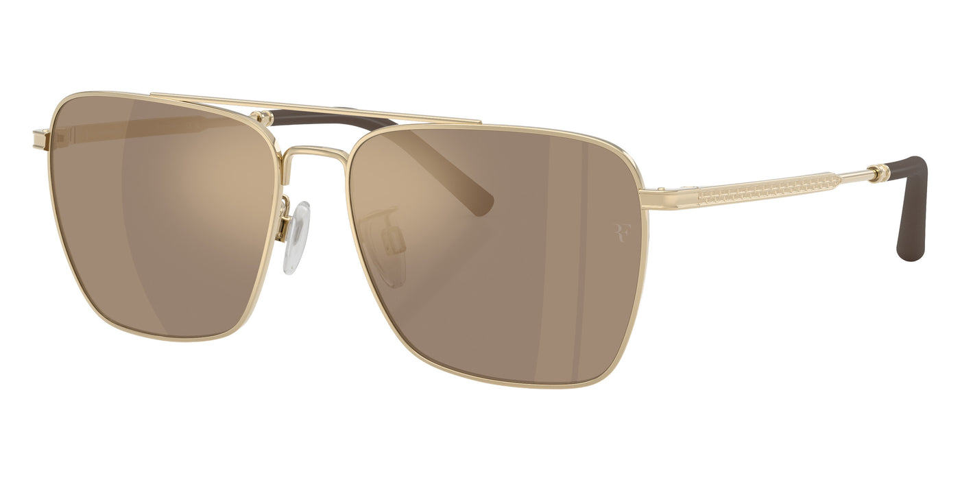 Oliver Peoples® R-15 OV1362S 50355A 56 Sunglasses - Gold / Desert Flash Mirrored