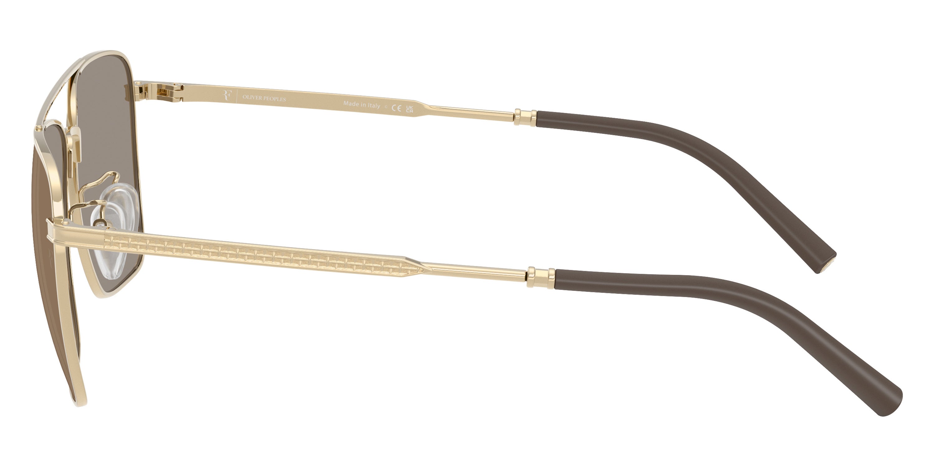 Oliver Peoples® R-15 OV1362S 50355A 56 Sunglasses - Gold / Desert Flash Mirrored