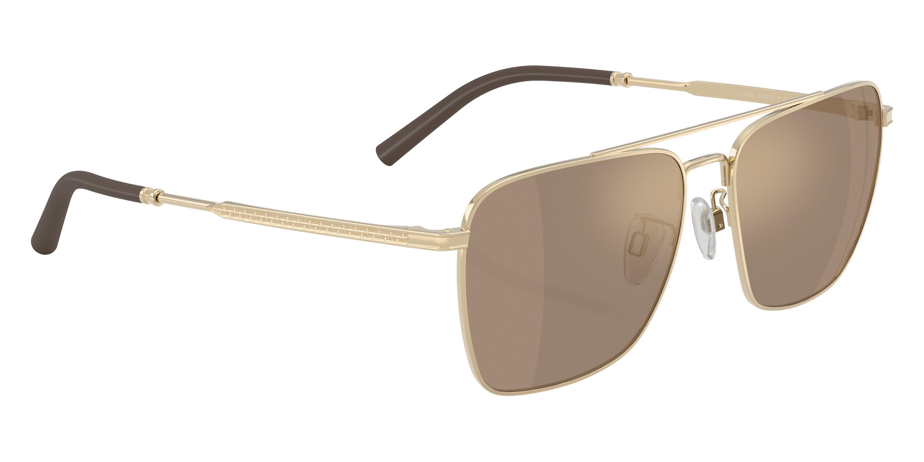 Oliver Peoples® R-15 OV1362S 50355A 56 Sunglasses - Gold / Desert Flash Mirrored