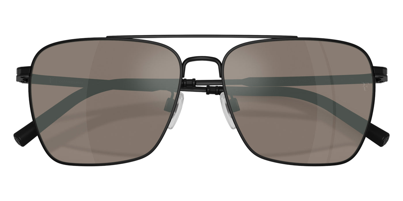 Oliver Peoples® R-15 OV1362S 50627I 56 Sunglasses - Matte Black / Sierra Flash Mirrored