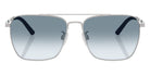 Oliver Peoples® R-15 OV1362S 50637O 56 Sunglasses - Brushed Silver / Sky Gradient Wash to Dark Transitions