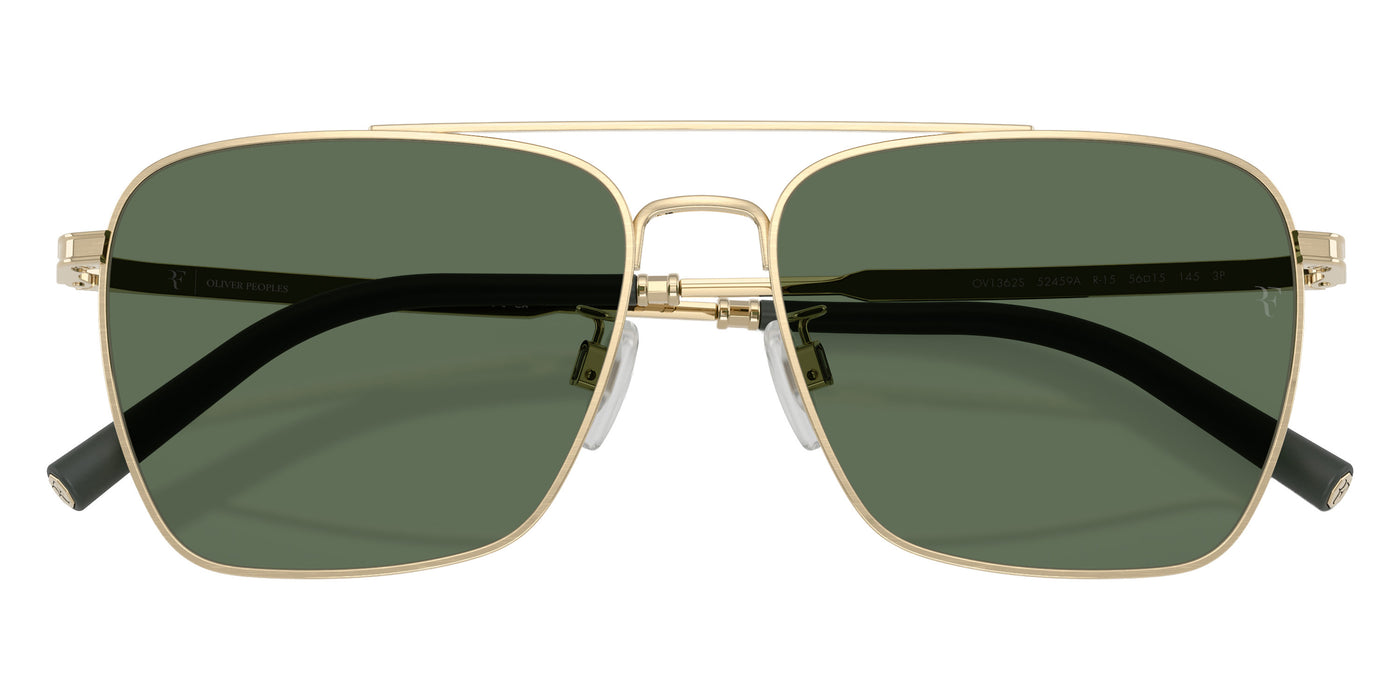 Oliver Peoples® R-15 OV1362S 52459A 56 Sunglasses - Brushed Gold / G-15 Polarized