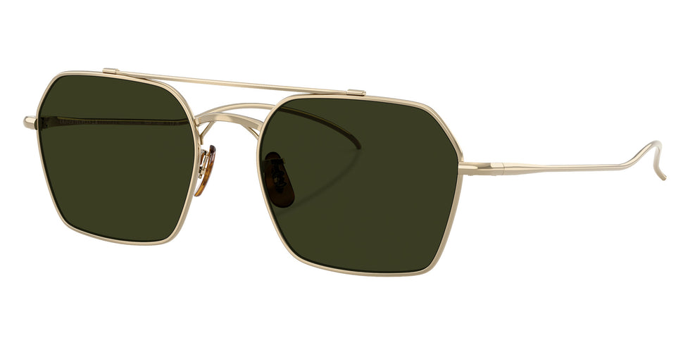 Oliver Peoples® OV1365ST Geometric OV1365ST 5035P1 53 Sunglasses - Gold/G-15 Polarized