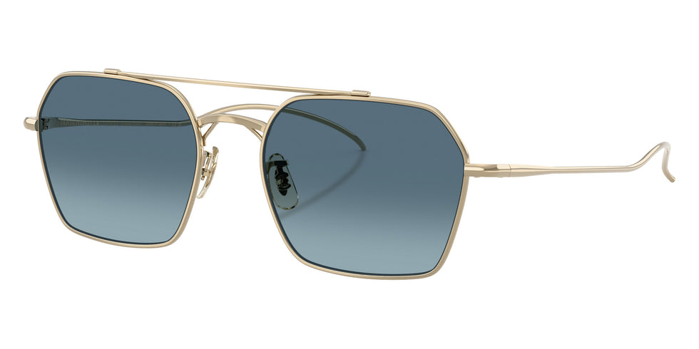 Oliver Peoples® OV1365ST Geometric OV1365ST 5035Q8 53 Sunglasses - Gold/Marine Gradient