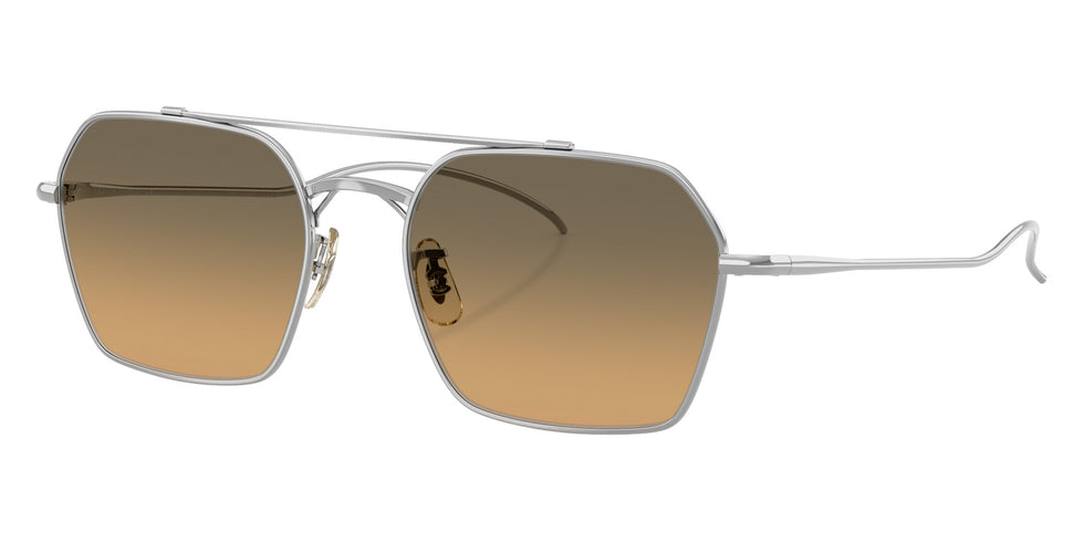 Oliver Peoples® OV1365ST Geometric OV1365ST 5036Z1 53 Sunglasses - Silver/Enoki Gradient Wash to Dark Photochromic