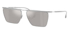 Oliver Peoples® OV1370ST Geometric OV1370ST 5036AP 59 Sunglasses - Silver/Soft Silver Mirrored 5036AP