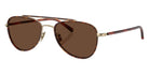Oliver Peoples® OV1372ST Pilot OV1372ST 5035AN 52 Sunglasses - Gold/Dark Mahogany/Terra Polarized 5035AN