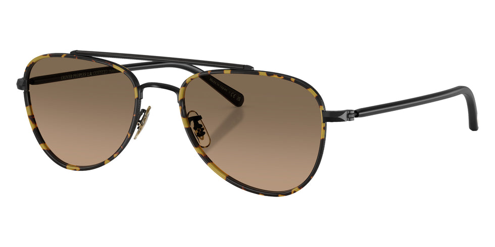 Oliver Peoples® OV1372ST Pilot OV1372ST 5062GN 52 Sunglasses - Matte Black/DTB/Sandstone Gradient Polarized 5062GN