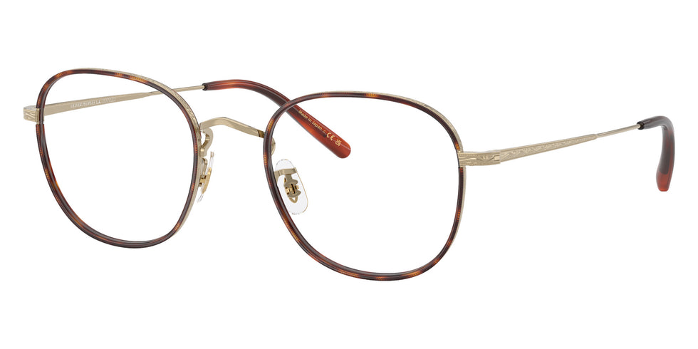 Oliver Peoples® OV1375T Round OV1375T 5035 50 Eyeglasses - Gold/Dark Mahogany 5035