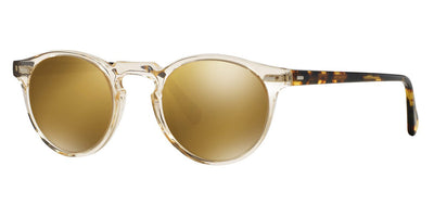 Oliver Peoples® Gregory Peck Sun OV5217S 1485W4 50 - Buff/Dark Tortoise Brown / Gold Mirrored Mg Sunglasses 