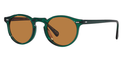 Oliver Peoples® Gregory Peck Sun Limited Edition OV5217S 176353 47 Sunglasses - Translucent Dark Teal / Cognac