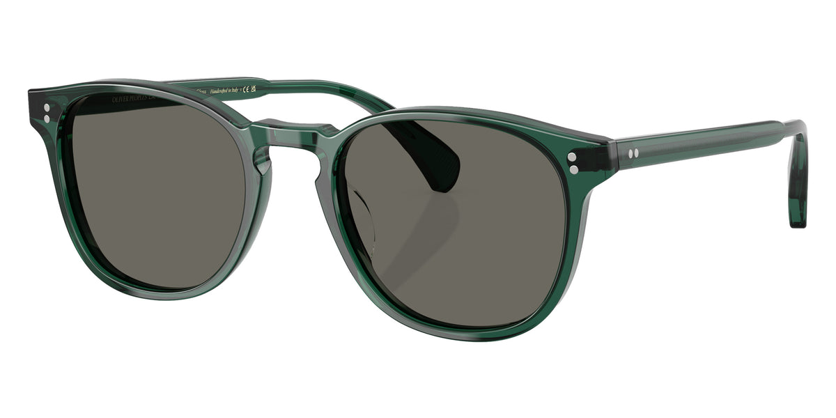 Oliver Peoples® OV5298SU Round OV5298SU 1763R5 53 Sunglasses - Translucent Dark Teal/Carbon Gray 1763R5