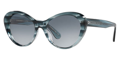 Oliver Peoples® Zarene OV5420SU 17048G 55 - Washed Lapis / Soft Teal Gradient Mirrored Sunglasses 