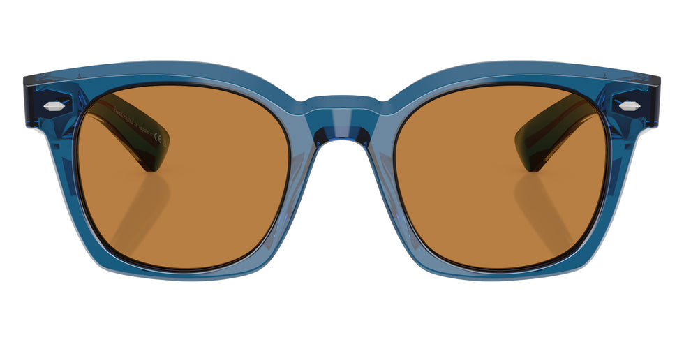 Oliver Peoples® Merceaux 18K OV5498SU 179353 50 Sunglasses - Translucent Blue / Cognac