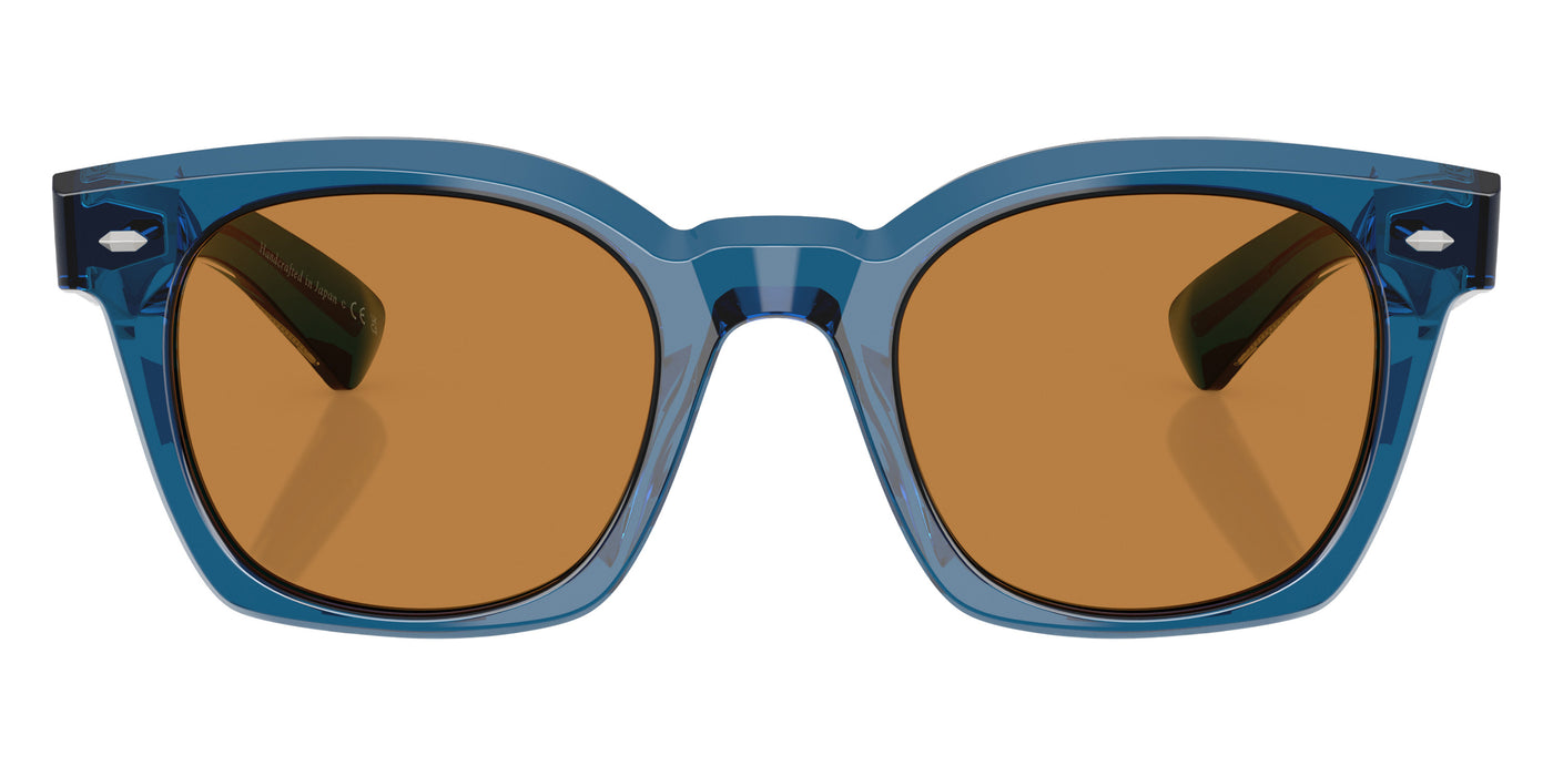 Oliver Peoples® Merceaux 18K OV5498SU 179353 50 Sunglasses - Translucent Blue / Cognac