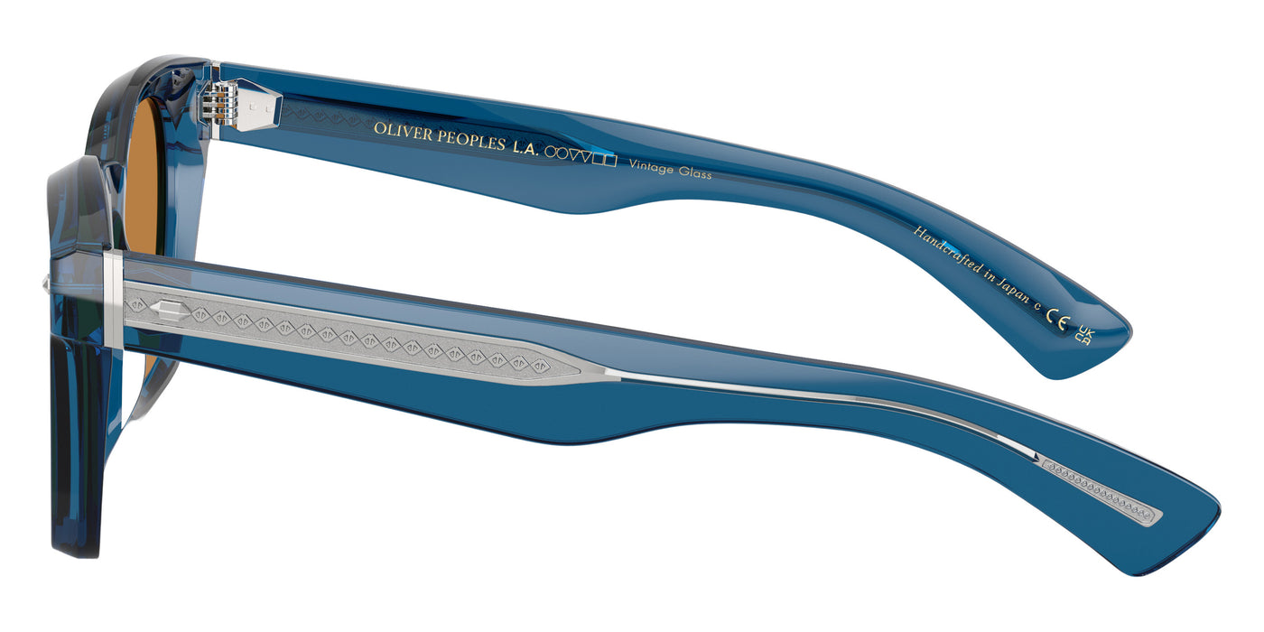 Oliver Peoples® Merceaux 18K OV5498SU 179353 50 Sunglasses - Translucent Blue / Cognac