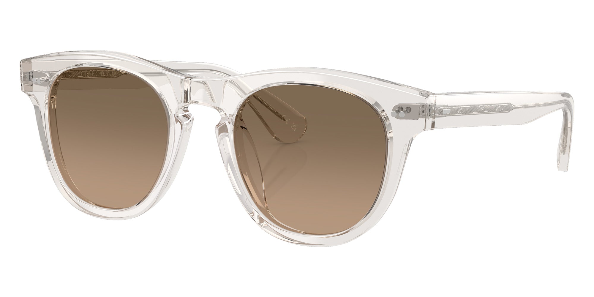 Oliver Peoples® OV5509SU Round OV5509SU 1757GN 49 Sunglasses - Gravel/Sandstone Gradient Polarized