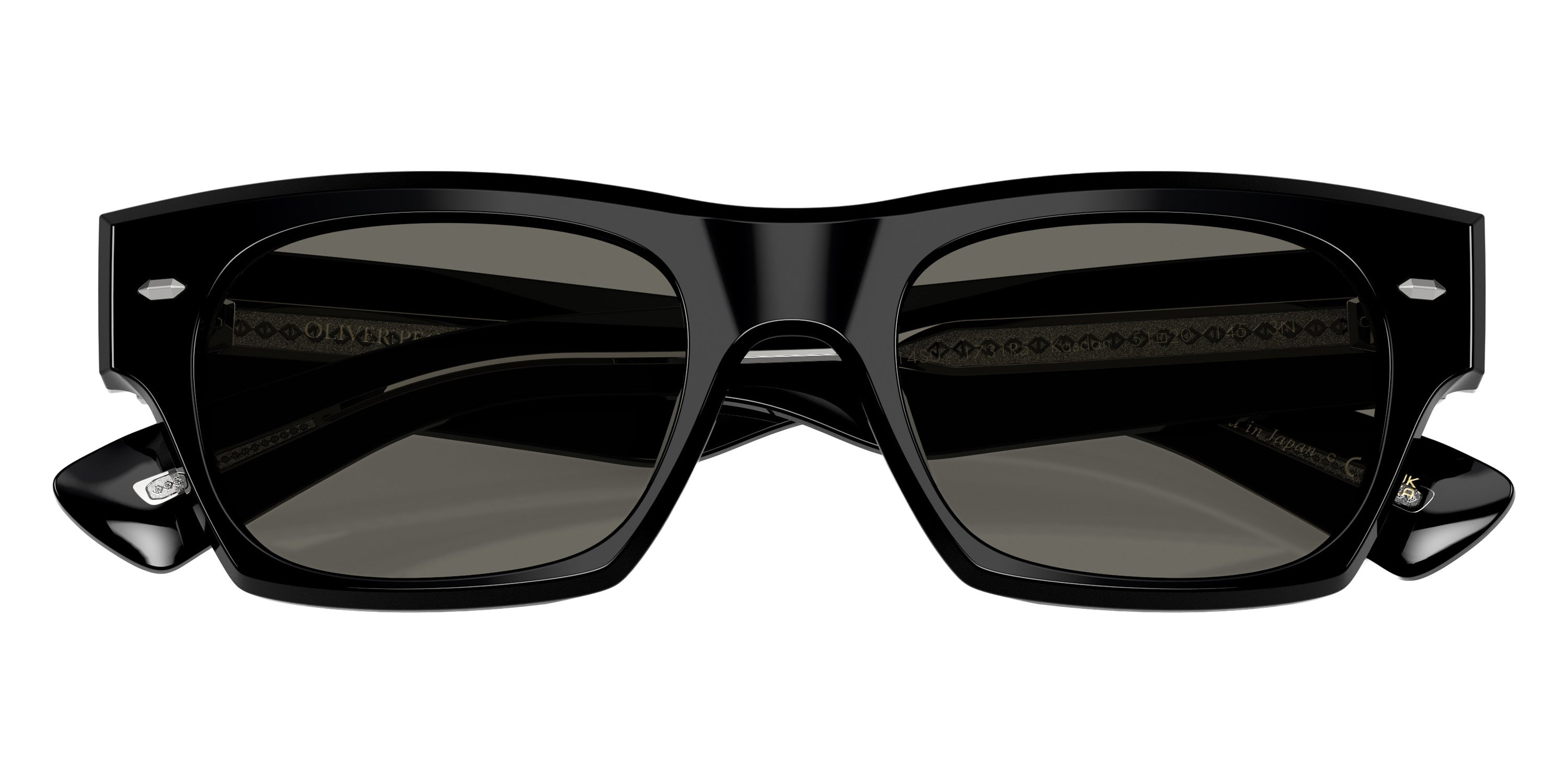 Oliver Peoples® Kasdan 18K OV5514SU 1731R5 51 Sunglasses - Black / Carbon Gray