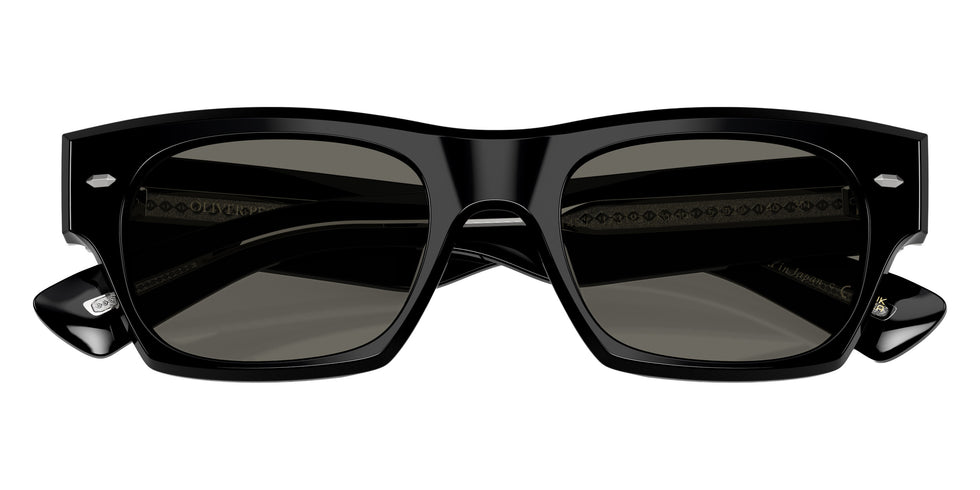 Oliver Peoples® Kasdan 18K OV5514SU 1731R5 51 Sunglasses - Black / Carbon Gray