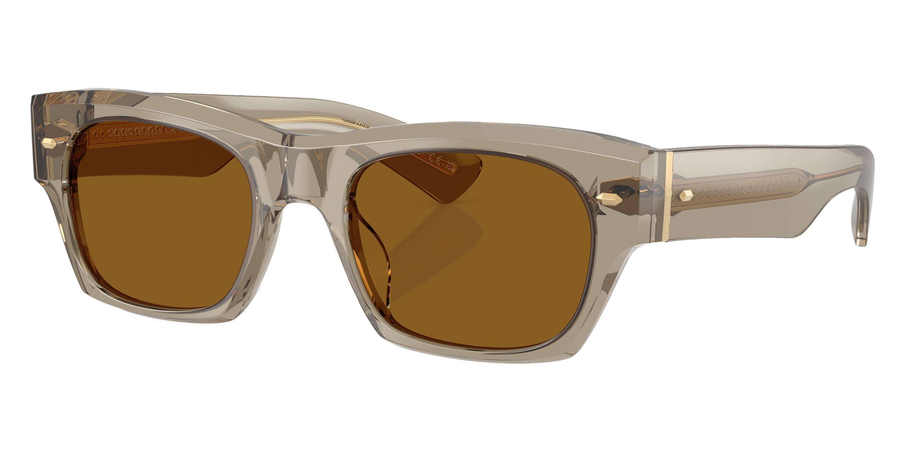 Oliver Peoples® Kasdan 18K OV5514SU 174553 51 Sunglasses - Sencha / True Brown