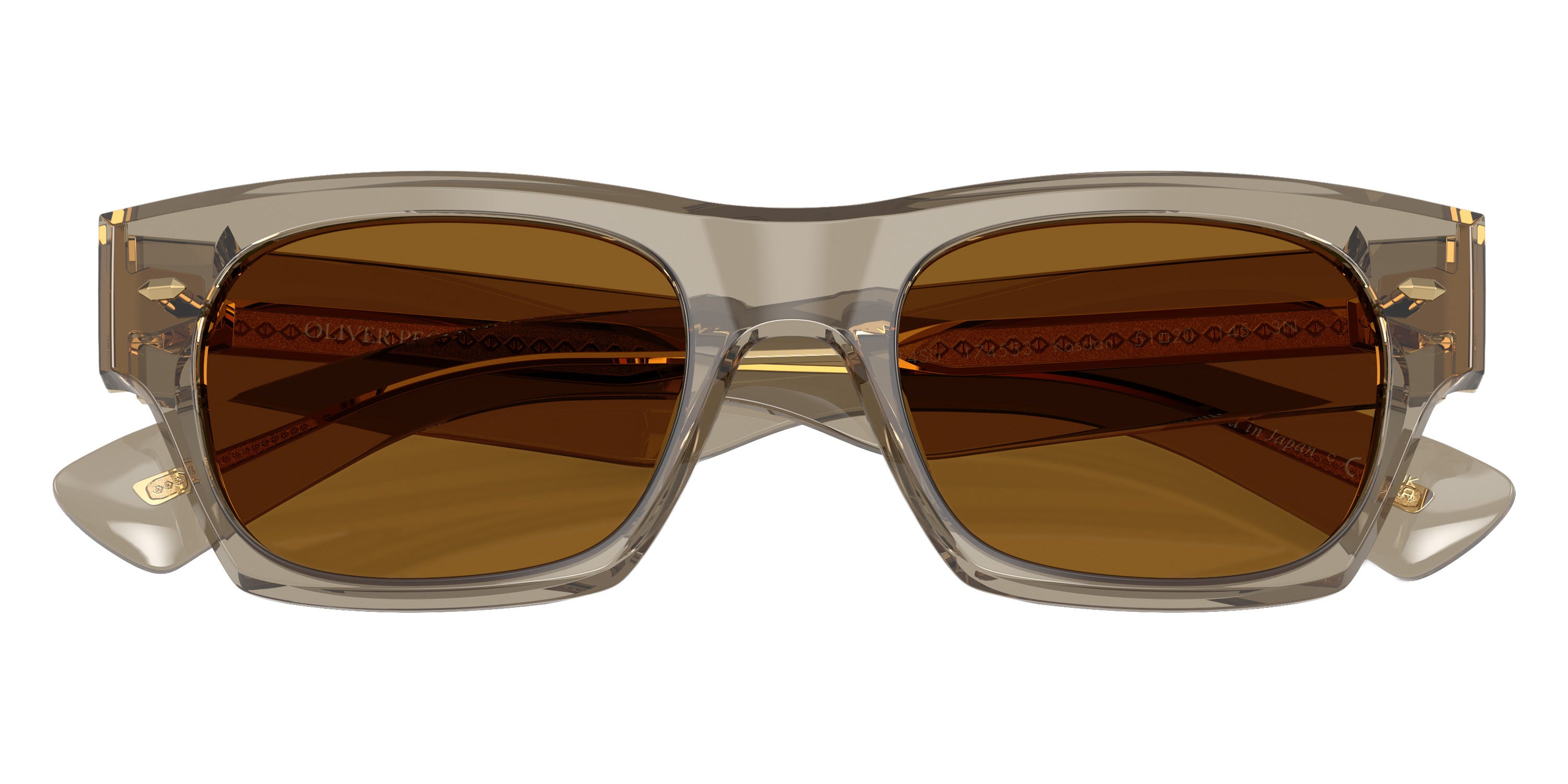 Oliver Peoples® Kasdan 18K OV5514SU 174553 51 Sunglasses - Sencha / True Brown