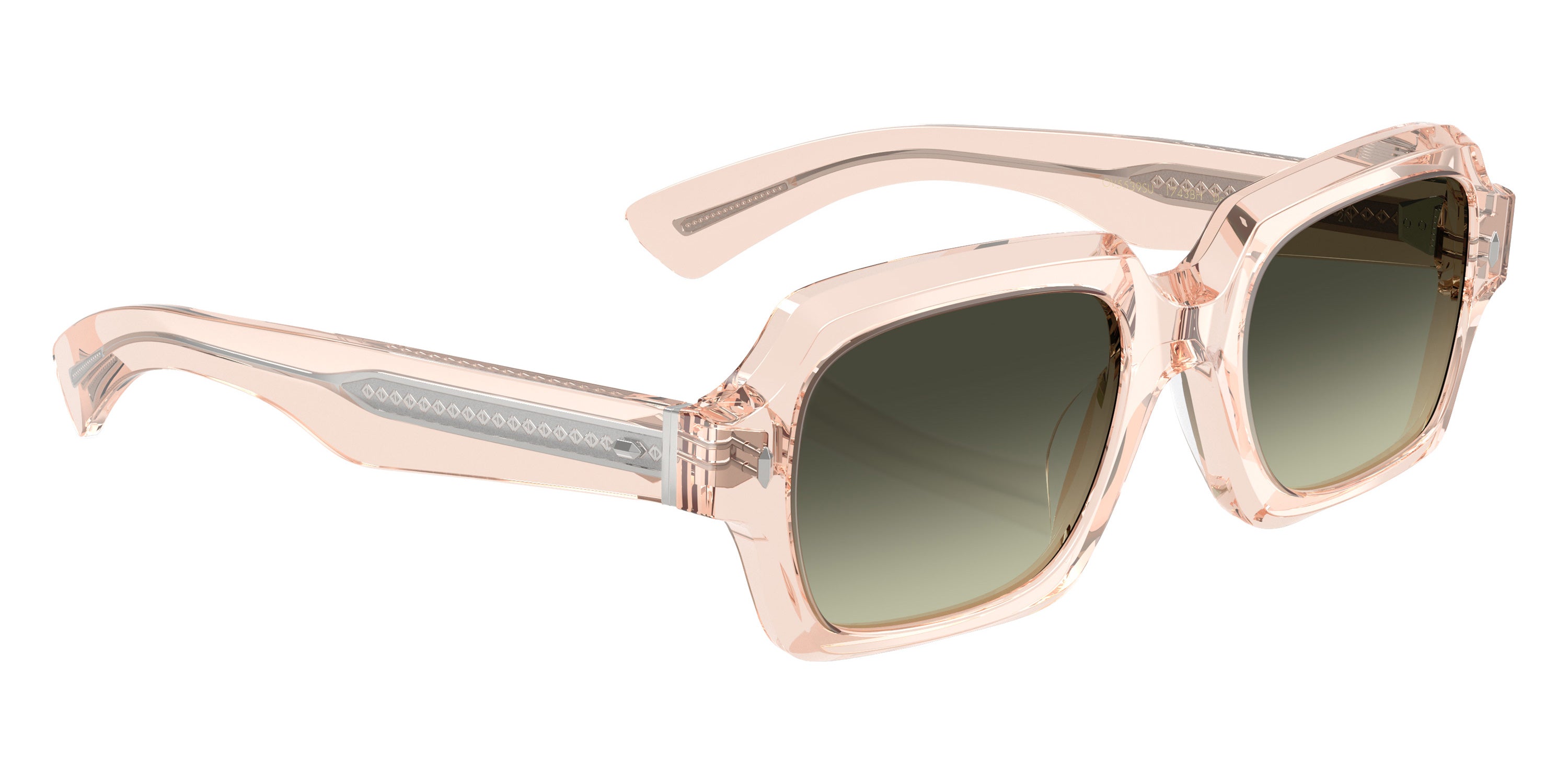 Oliver Peoples® Devaney 18k OV5539SU 1743BH 53 Sunglasses - Cherry Blossom / G-15 Gradient