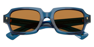 Oliver Peoples® Devaney 18k OV5539SU 179353 53 Sunglasses - Translucent Blue / Cognac