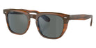 Oliver Peoples® OV5546SU Rectangle OV5546SU 1753W5 52 Sunglasses - Sycamore/Regal Blue Mirrored