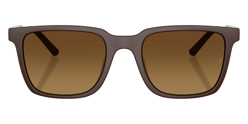 Oliver Peoples® Mr. Federer Sun OV5553SU 701013 52 Sunglasses - Semi-Matte Dark Brown / Saddle Gradient Wash to Dark Transitions