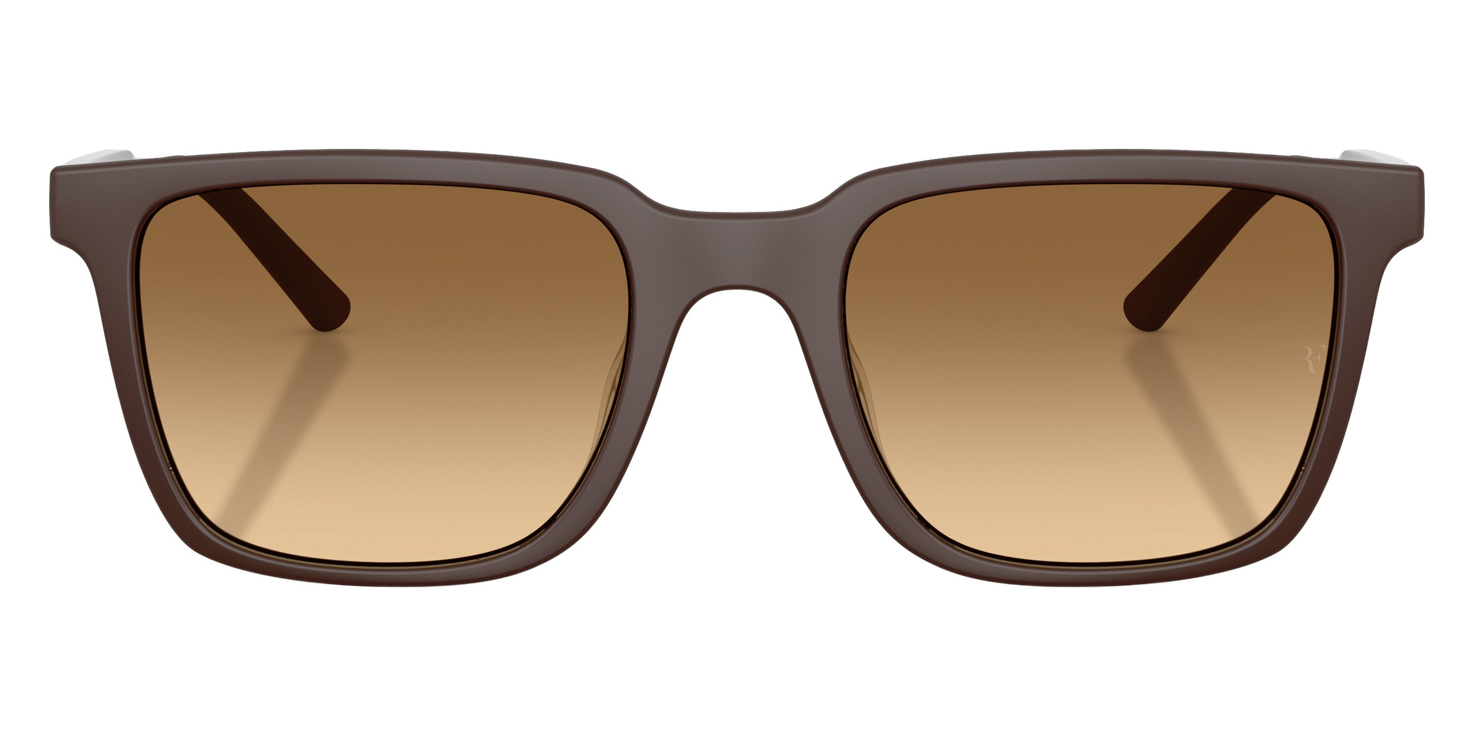 Oliver Peoples® Mr. Federer Sun OV5553SU 701013 52 Sunglasses - Semi-Matte Dark Brown / Saddle Gradient Wash to Dark Transitions
