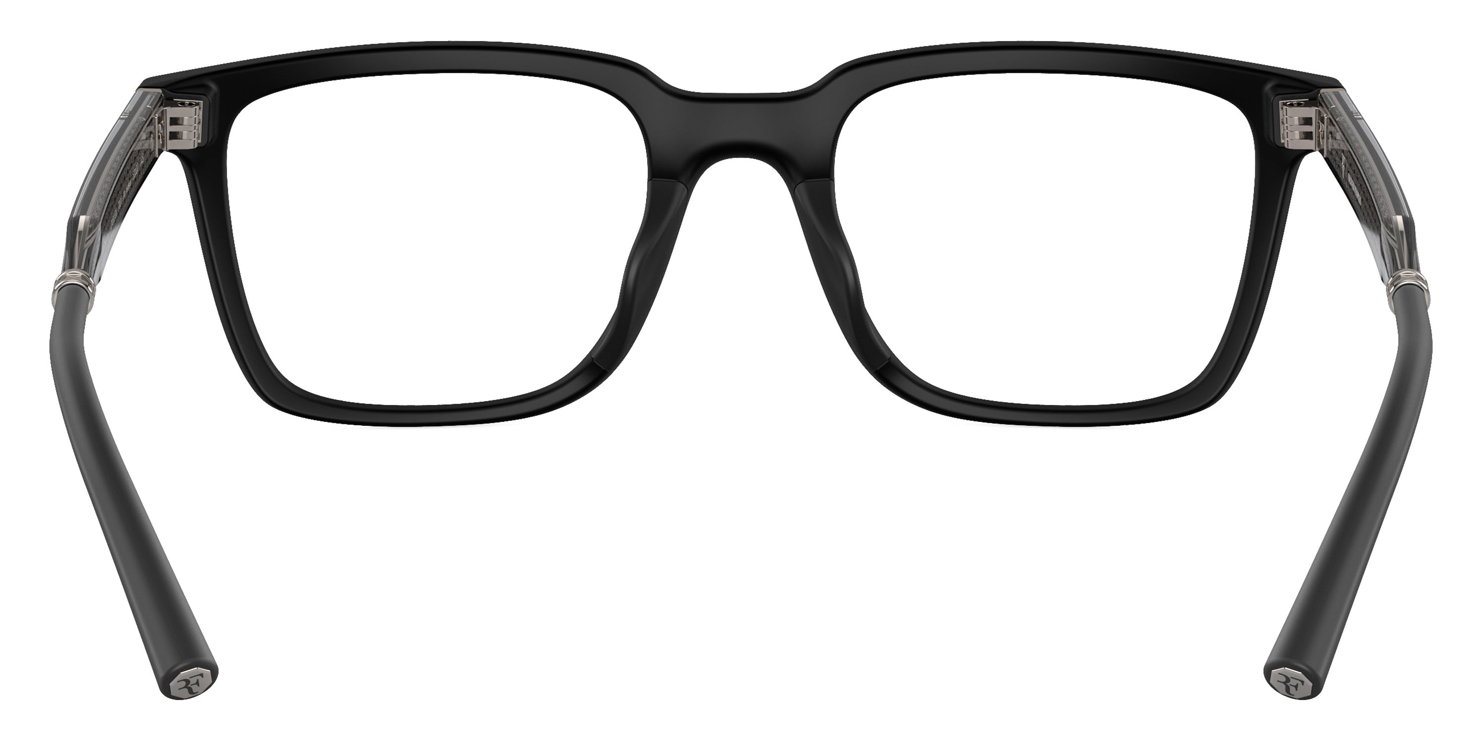 Oliver Peoples® Mr. Federer-R OV5553U 7001 52 Eyeglasses - Semi-Matte Black/Crystal Silver