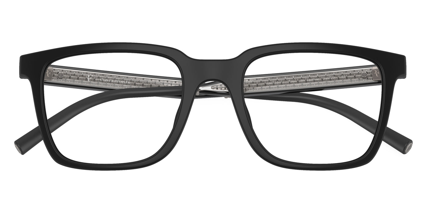 Oliver Peoples® Mr. Federer-R OV5553U 7001 52 Eyeglasses - Semi-Matte Black/Crystal Silver