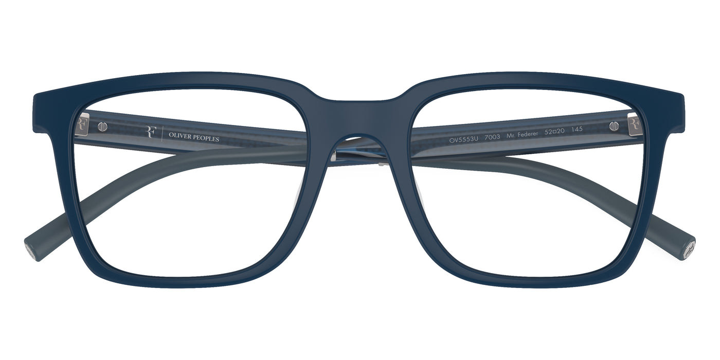 Oliver Peoples® Mr. Federer-R OV5553U 7003 52 Eyeglasses - Semi-Matte Blue Ash/Blue Ash Silver