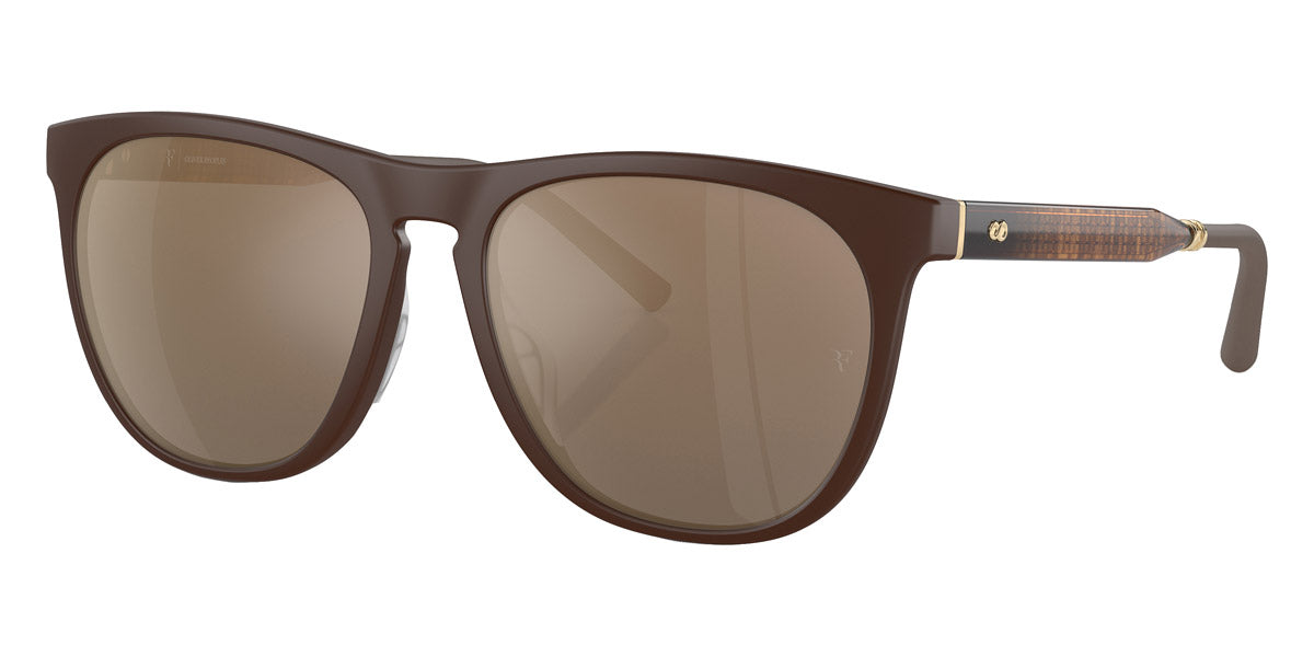 Oliver Peoples® R-1 OV5554SU 70055A 55 Sunglasses - Umber/Cortado Gold / Desert Flash Mirrored