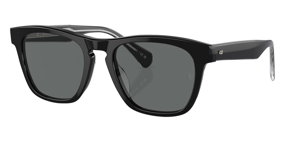 Oliver Peoples® R-3 OV5555SU 149281 51 Sunglasses - Black/Crystal / Gray Polarized Mirrored