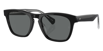Oliver Peoples® R-3 OV5555SU 149281 51 Sunglasses - Black/Crystal / Gray Polarized Mirrored
