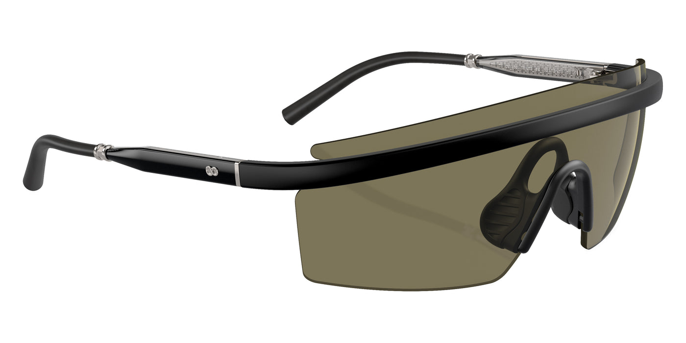 Oliver Peoples® R-4 OV5556S 70012 35 Sunglasses - Semi-Matte Black/Crystal Silver / G-15