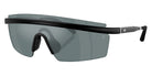 Oliver Peoples® R-4 OV5556S 70016G 35 Sunglasses - Semi Matte Black/Crystal/Silver / Black Mirrored