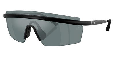 Oliver Peoples® R-4 OV5556S 70016G 35 Sunglasses - Semi Matte Black/Crystal/Silver / Black Mirrored