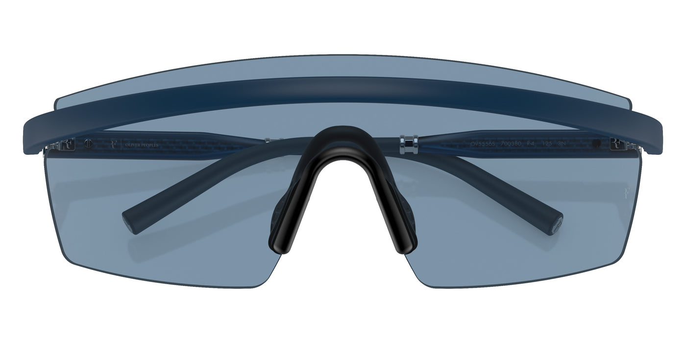 Oliver Peoples® R-4 OV5556S 700380 35 Sunglasses - Semi-Matte Blue Ash/Blue Ash Silver / Marine