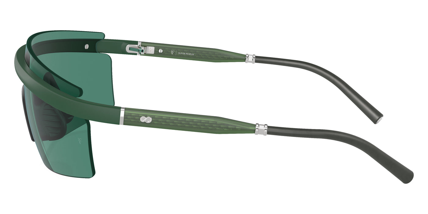 Oliver Peoples® R-4 OV5556S 700471 35 Sunglasses - Semi-Matte Ryegrass/Ryegrass and Silver / Forest