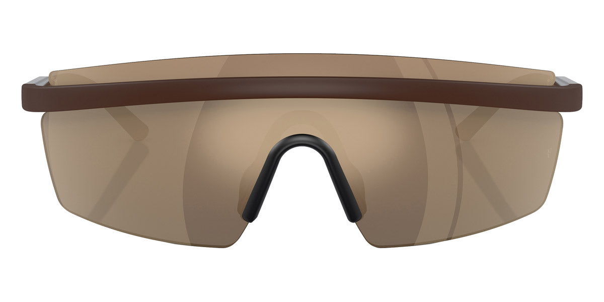 Oliver Peoples® R-4 OV5556S 70055A 35 Sunglasses - Semi-Matte Umber/Cortado Gold / Desert Flash Mirrored