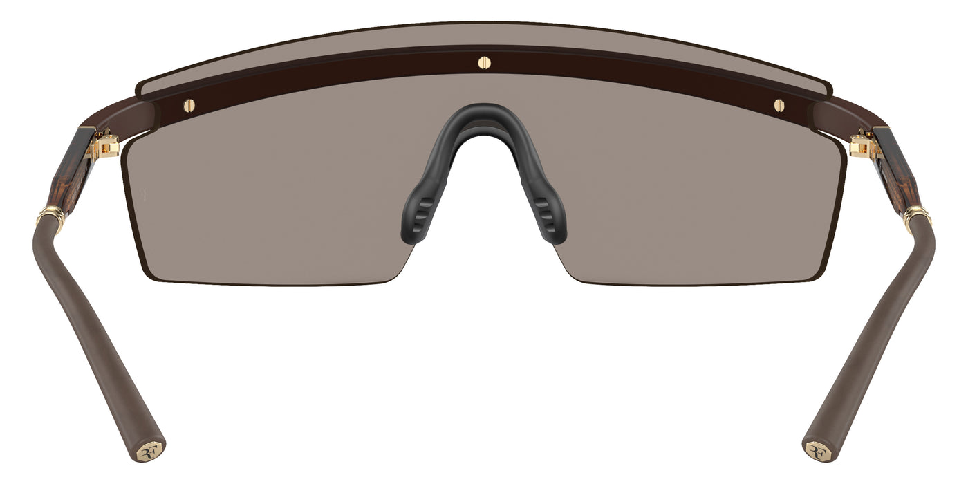 Oliver Peoples® R-4 OV5556S 70055A 35 Sunglasses - Semi-Matte Umber/Cortado Gold / Desert Flash Mirrored