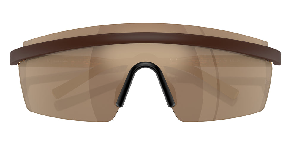 Oliver Peoples® R-4 OV5556S 70055A 35 Sunglasses - Semi-Matte Umber/Cortado Gold / Desert Flash Mirrored