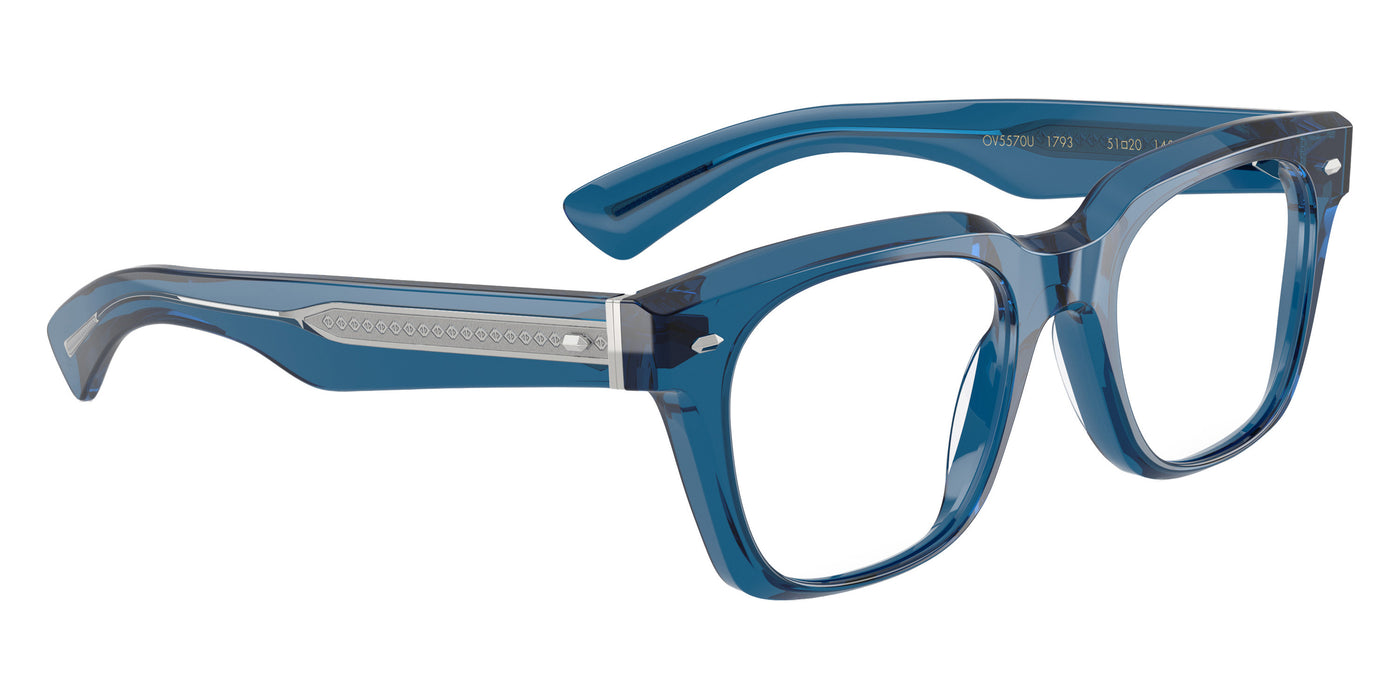 Oliver Peoples® Alfrey 18k OV5570U 1793 51 Eyeglasses - Translucent Blue