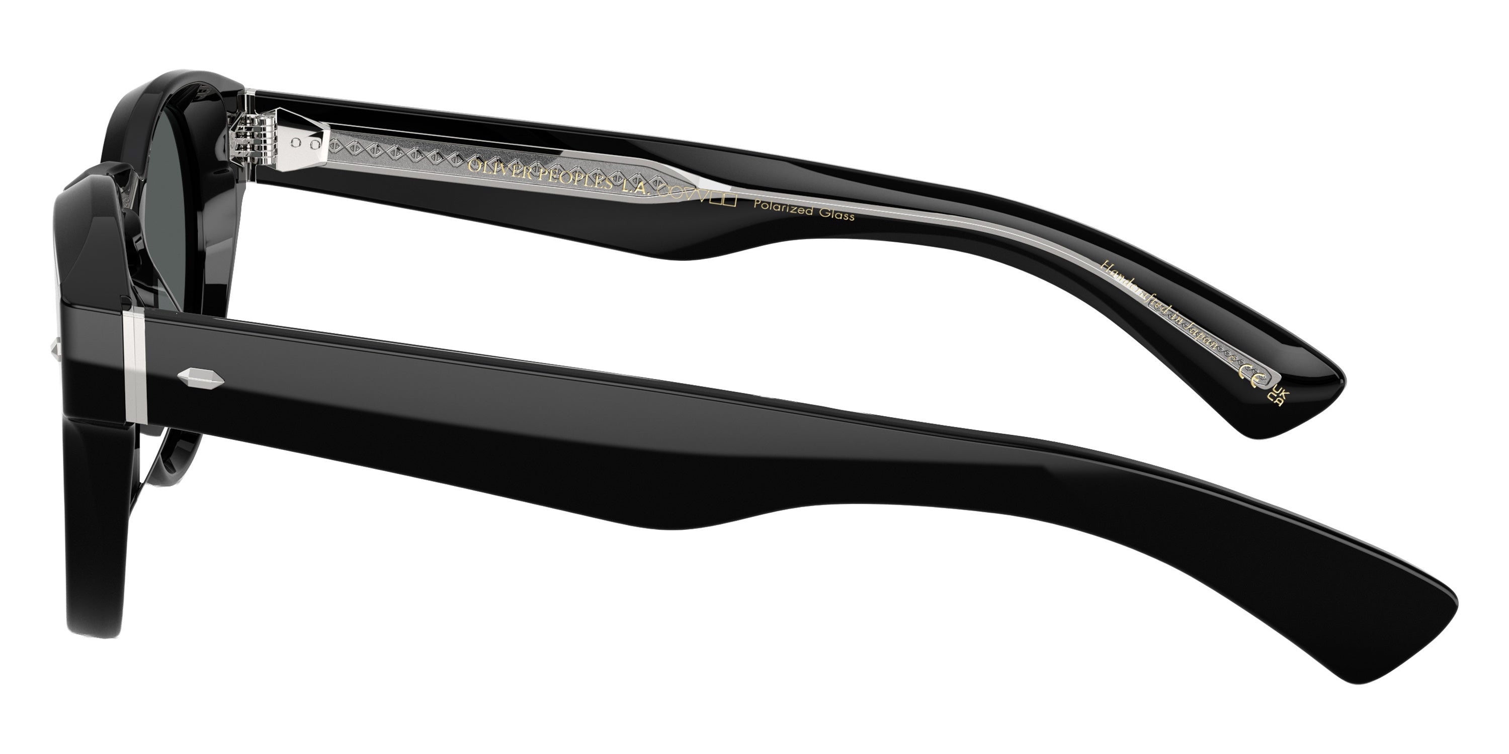 Oliver Peoples® Hayton 18k OV5571SU 1731P2 49 Sunglasses - Pure Black / Midnight Express Polarized