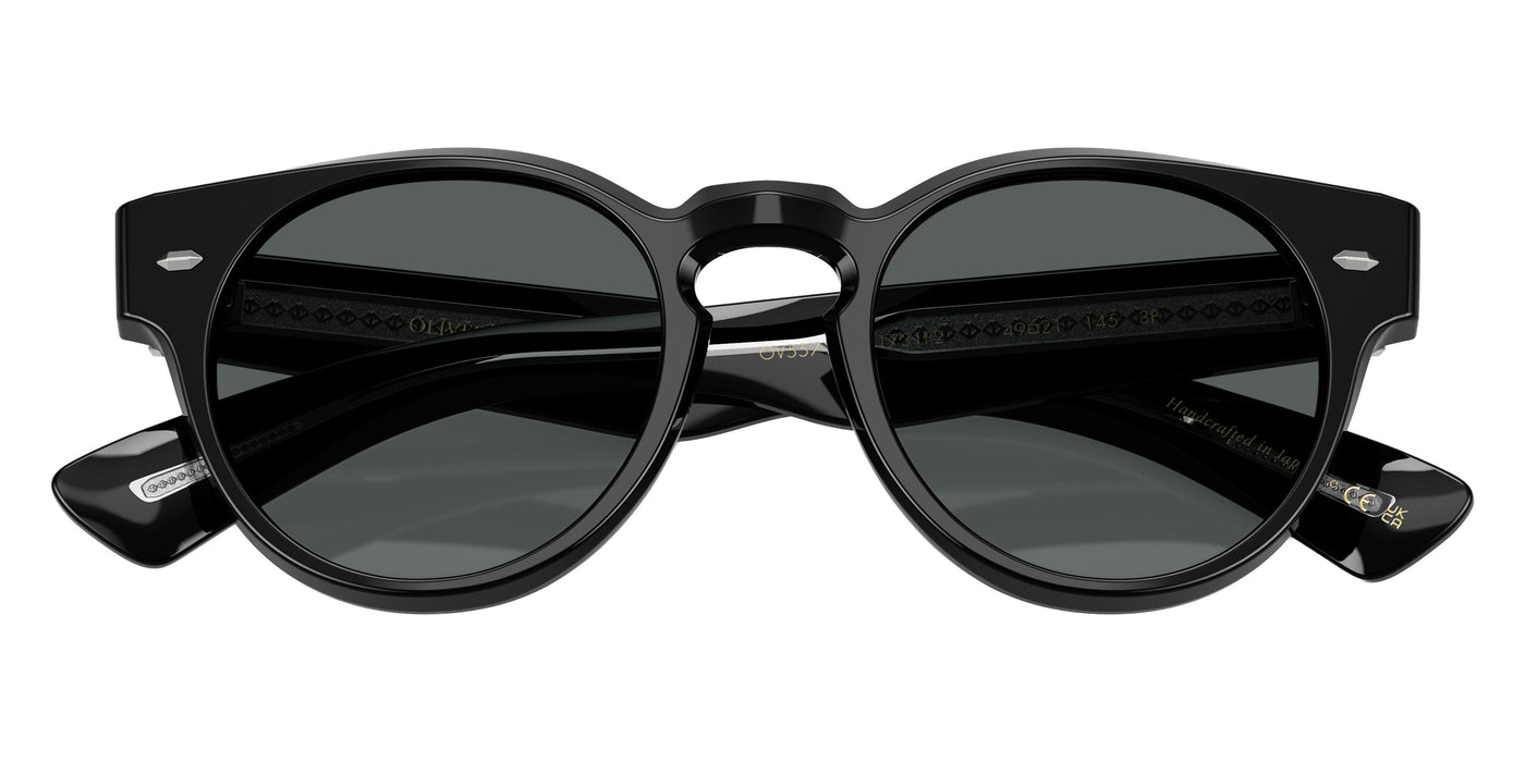 Oliver Peoples® Hayton 18k OV5571SU 1731P2 49 Sunglasses - Pure Black / Midnight Express Polarized