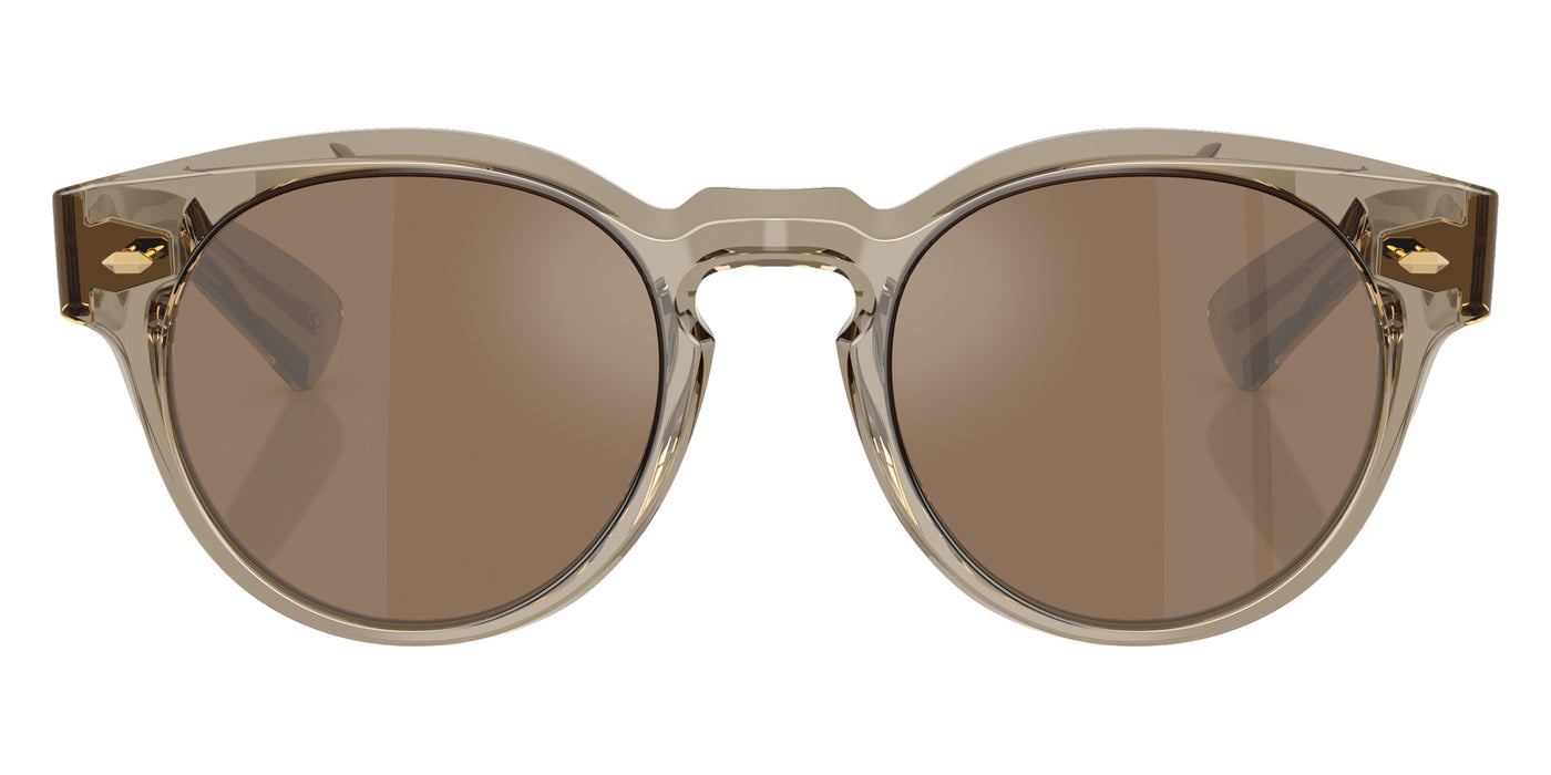 Oliver Peoples® Hayton 18k OV5571SU 1745G8 49 Sunglasses - Sencha / Cognac Mirrored