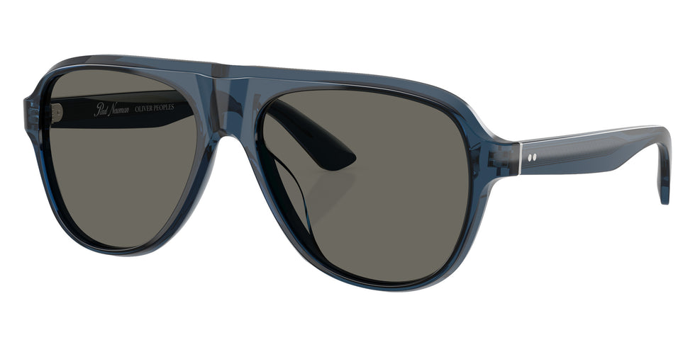 Oliver Peoples® OV5581SU Pilot OV5581SU 1670R5 57 Sunglasses - Newman Blue/Carbon Gray 1670R5
