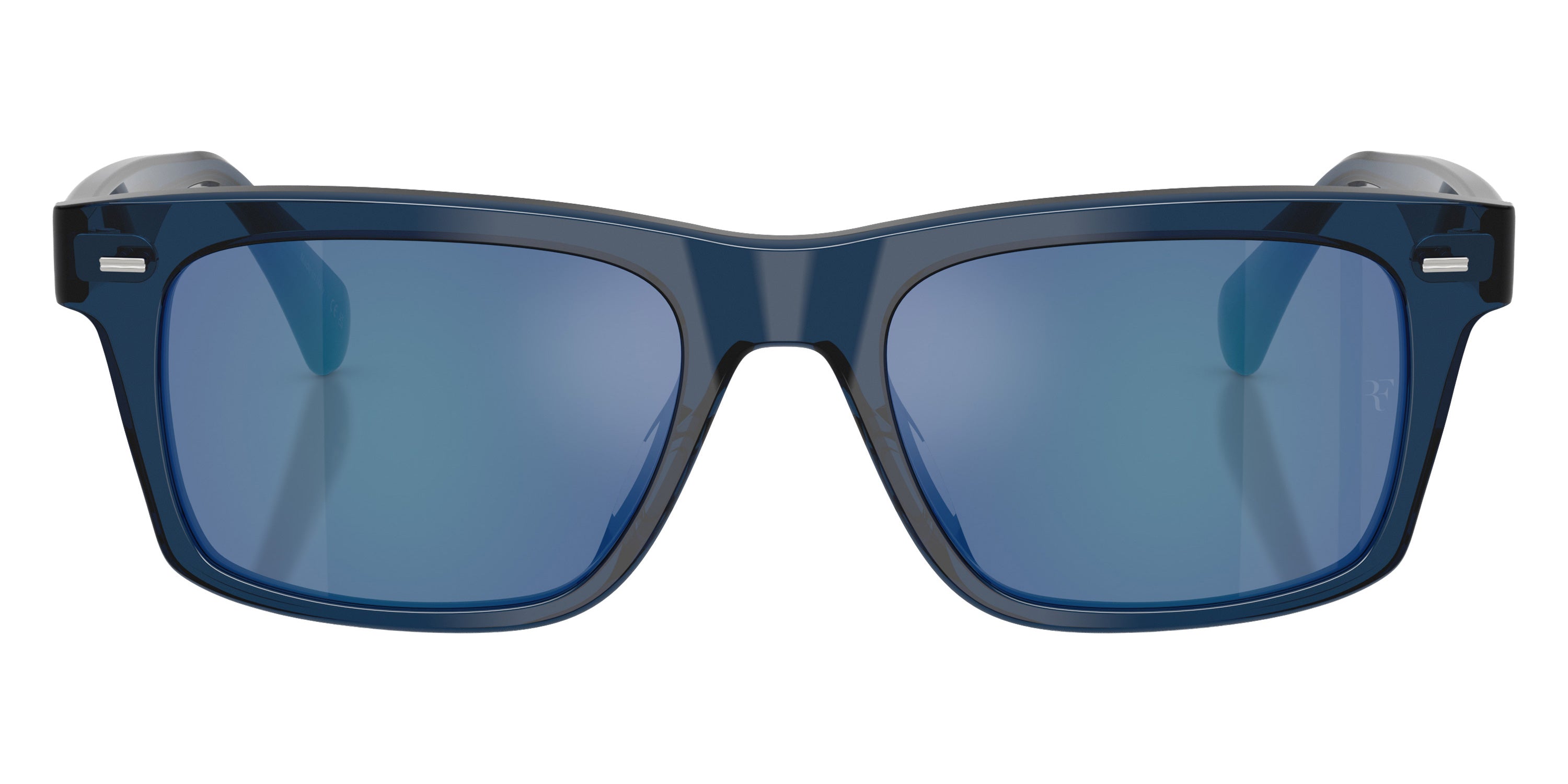 Oliver Peoples® R-16 OV5596SU 178755 55 Sunglasses - Blue Ash / Marine Flash Mirrored